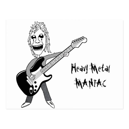 Heavy Metal Maniac Guitar Post Card