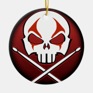 Heavy Metal Ornament Rock & Roll Drummer Custom