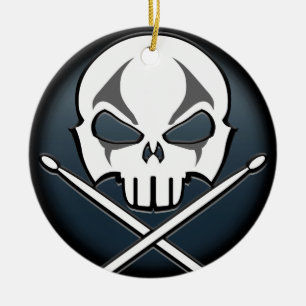 Heavy Metal Ornament Rock & Roll Drummer Custom