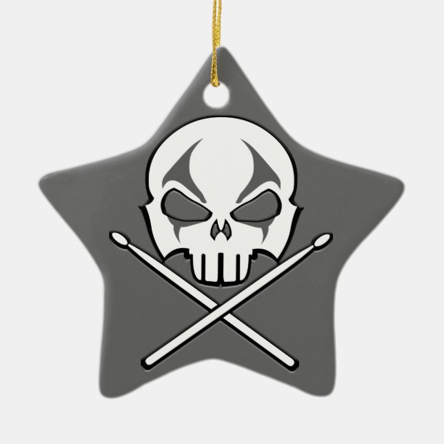 Heavy Metal Ornament Rock & Roll Drummer Custom (Front)