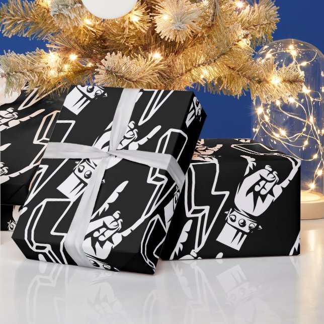 Heavy metal, punk and rock music Wrapping Paper (Holidays)