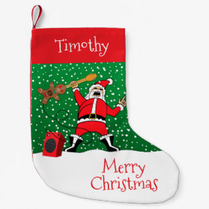 Heavy Metal Santa Small Christmas Stocking