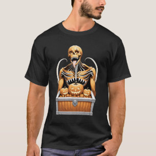 Heavy Metal Skeletons and Skulls Halloween Art T-Shirt