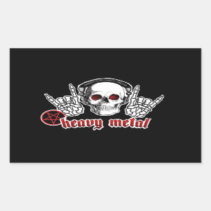 HEAVY METAL SKULL STICKERS