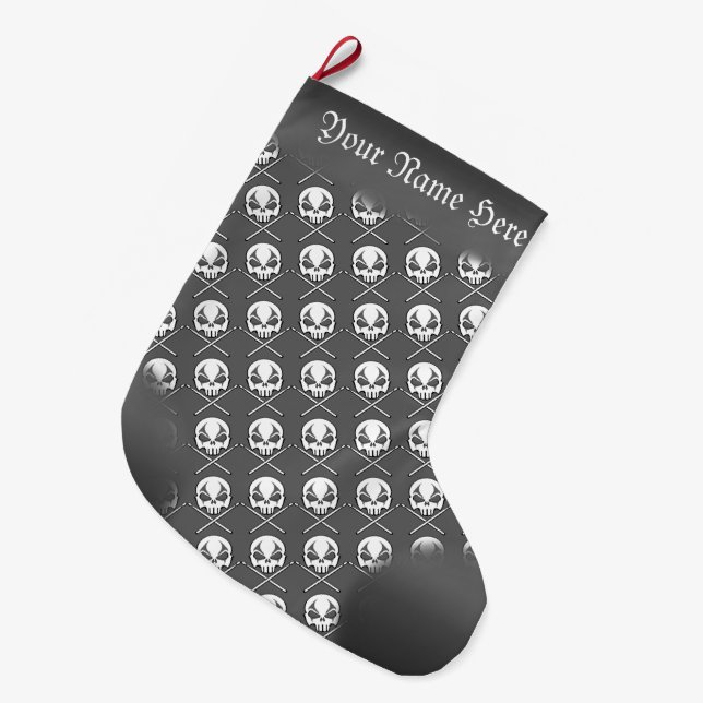 Heavy Metal Stocking Rock & Roll Drummer Custom (Front (Hanging))