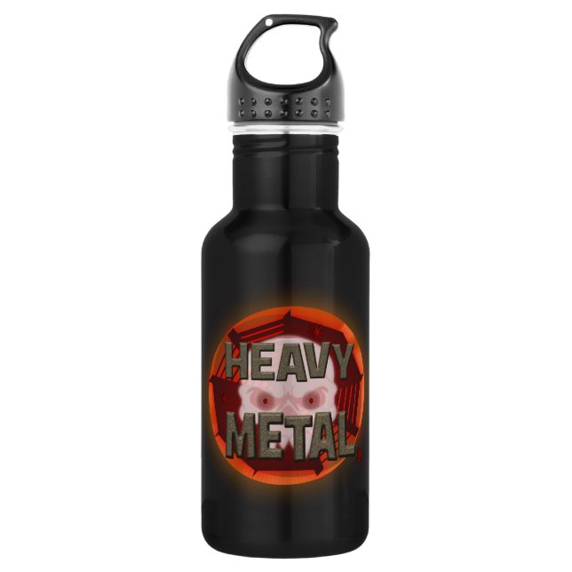 Heavy Metal with Scull 532 Ml Water Bottle (Front)