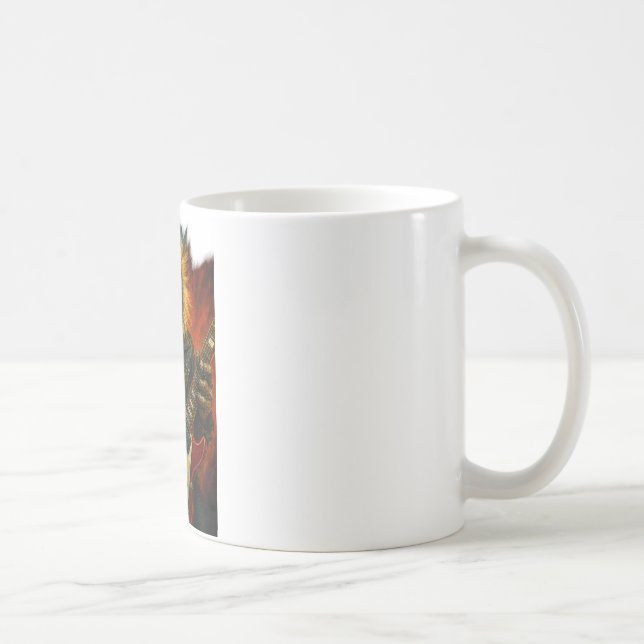 Heavy-Metal Wolve playing Guitar Coffee Mug (Right)
