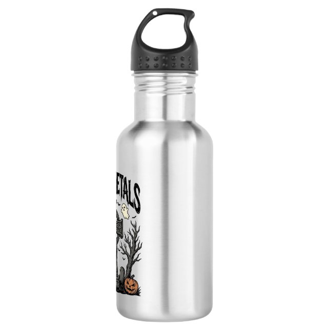 Heavy Metals Halloween Graveyard Vector Design_1 532 Ml Water Bottle (Front)