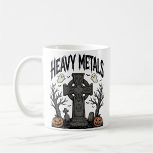 Heavy Metals Halloween Graveyard Vector Design_1 Coffee Mug