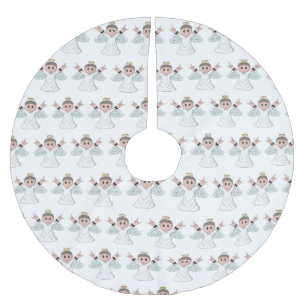 Heavy Music Loving Angel Brushed Polyester Tree Skirt