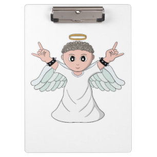 Heavy Music Loving Angel Clipboard