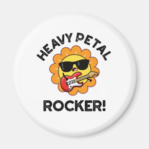 Heavy Petal Rocker Funny Flower Pun  Magnet