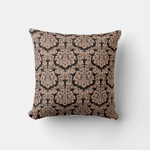 Heavy purple brocade, abstract background. throw pillow