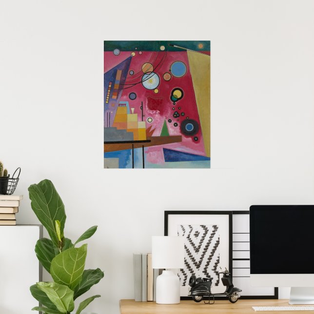 Heavy Red by Wassily Kandinsky Poster (Home Office)
