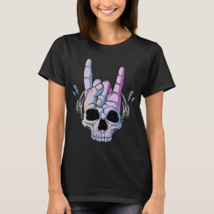 HEAVY ROCK Hands Skull  Rock Music T-Shirt