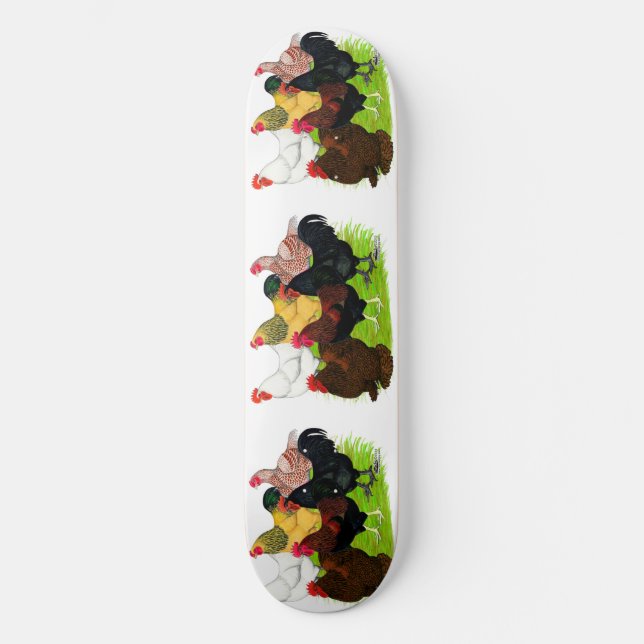 Heavy Rooster Assortment Skateboard (Front)