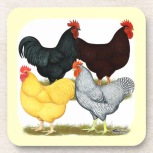 Heavy Rooster Chicken Quartet Coaster