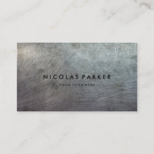 Heavy Scratched Brushed Metal Texture Business Card