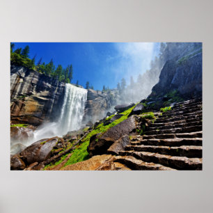 Heavy Spray from Vernal   Yosemite National Park Poster