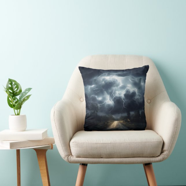 Heavy Storm Throw Pillow (Chair)