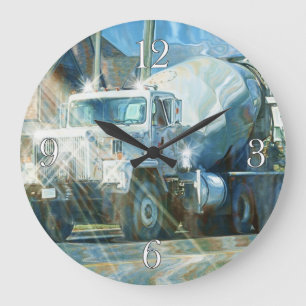 Heavy Transport Cement Truck Wall Clock