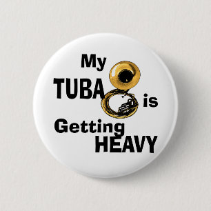 Heavy Tuba 2 Inch Round Button