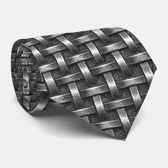 Heavy Weaved Steel Texture style Tie (Rolled)