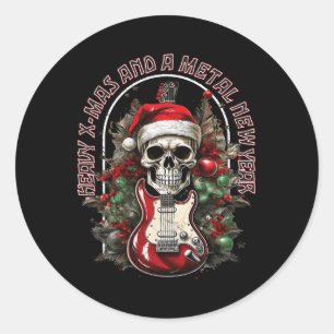 Heavy X-mas And A Metal New Year! Christmas Is Goi Classic Round Sticker