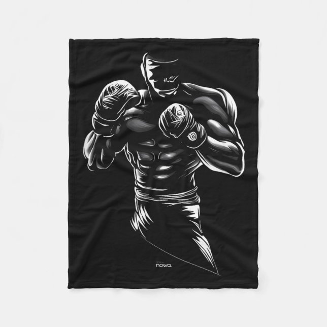 HEAVYWEIGHT BOXING FISTS UP FLEECE BLANKET (Front)