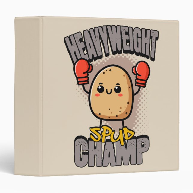 Heavyweight Spud Champ Boxing Potato  Binder (Front/Spine)