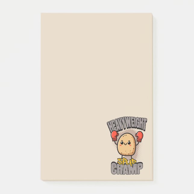 Heavyweight Spud Champ Boxing Potato  Post-it Notes (Front)