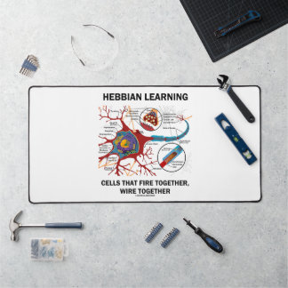 Hebbian Learning Cells Fire Together Wire Together Desk Mat