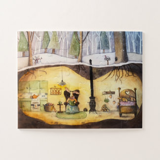 Hébernation de lapin 11x14 Puzzle (30 grandes pièc