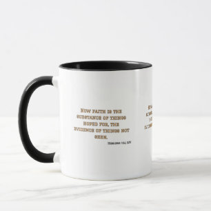Hébreux 11:1 KJV Bible Verse Mug à deux tons