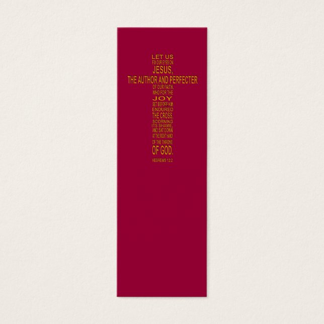 Hébreux 12:2 Signet (Devant)