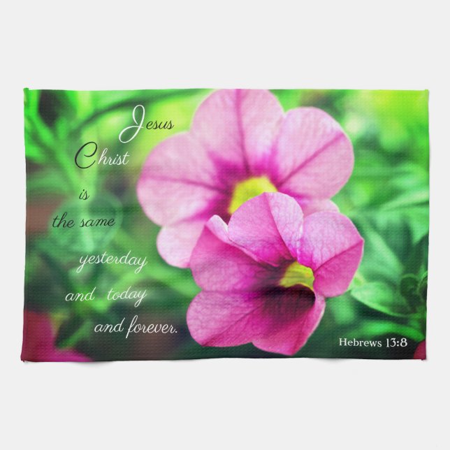 Hébreux 13:8 Serviette de cuisine (Horizontal)