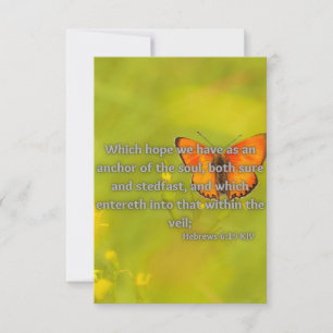 Hébreux 6:19 KJV Bible Écriture Pic Carte de voeux