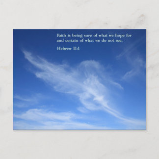 Hebrew 11:1  Clouds Postcard