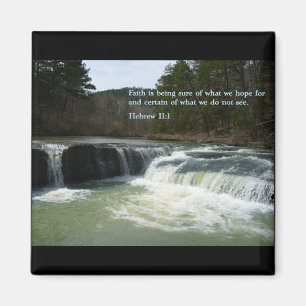 Hebrew 11:1 Waterfall Magnet