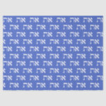 Hebrew Aleph Tav White on Tissue Paper<br><div class="desc">Hebrew Aleph Tav wrapping paper, white typography on a princely blue background. Individually the letters represent: 'Aleph' the 'Author' of life and 'Tau' the 'Mark' of the Covenant. (Like: 'X marks the spot', 'I was here' or 'this is mine'). Hebrew reads right to left. When the letters Aleph-Tav are put...</div>