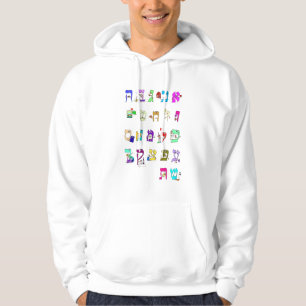 Hebrew alphabet hoodie