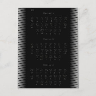 Hebrew Alphabet Postcard