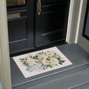 Hebrew Birkat Ha-Bayit Blessing for Home  Doormat
