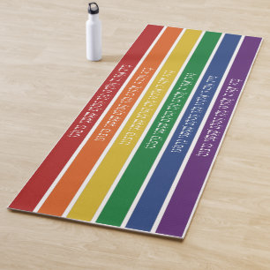 Hebrew Blessing - Jewish LGBTQ Pride Support Yoga Mat