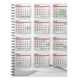 Hebrew English Calendar 2016-2017 Notebook