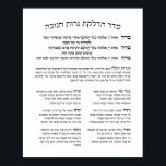 Hebrew Hadlakat Nerot Chanukah - Blessings Menorah Poster<br><div class="desc">Seder Hadlakat Nerot (Shel) Chanukah - Hebrew blessings and prayers recited and sung when lighting the chanukiya (menorah). A traditional set of three blessings, Hanerot Halallu, and Maoz Tzur. Great to use as wall decor for Chanukah or practical guide to kindling the lights. Great idea for all synagogues, Jewish schools...</div>
