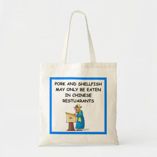 Hebrew humor tote bag