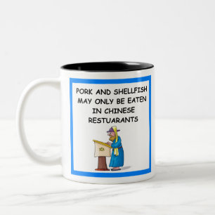 Hebrew humor Two-Tone coffee mug