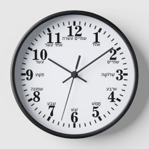 Hebrew Letter Numbers Clock