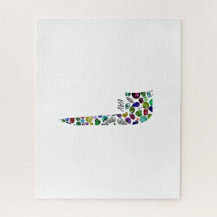 Hebrew Letter VAV made with Gemstones Jigsaw Puzzle
